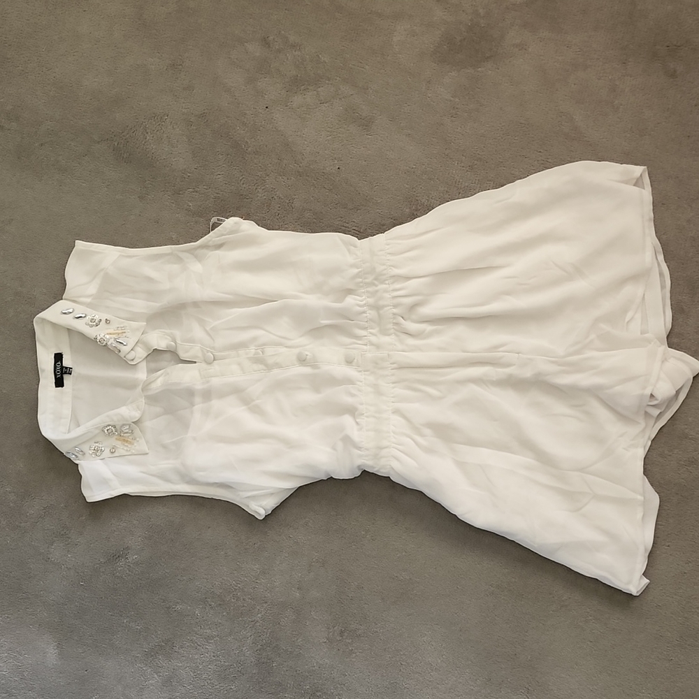 White Chiffon romper